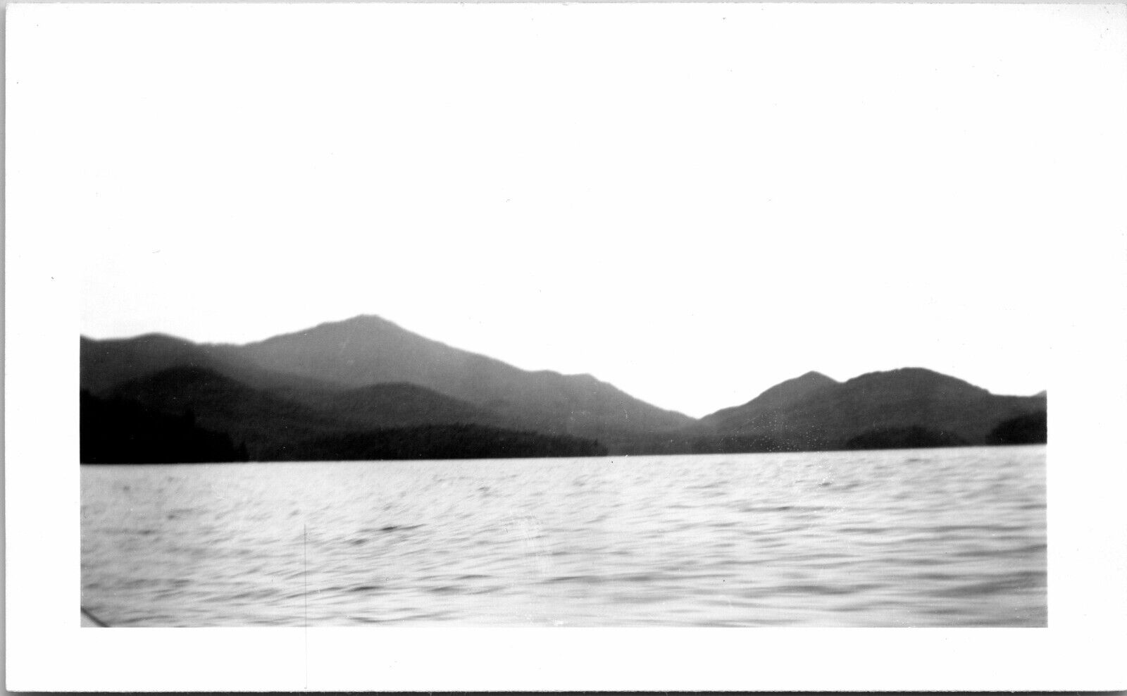 1946 Lake Placid Adirondacks Whiteface Castle Mountain B&W Vtg Snapshot Photo