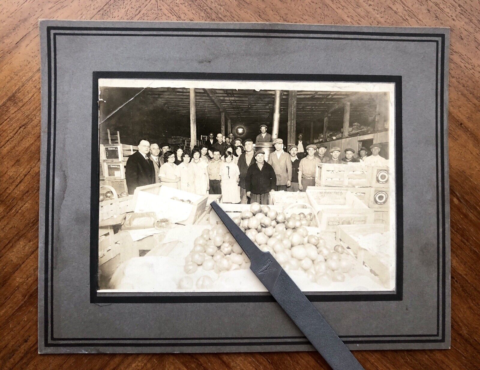 Vintage 1920s Produce Factory Workers Occupational Original Photo