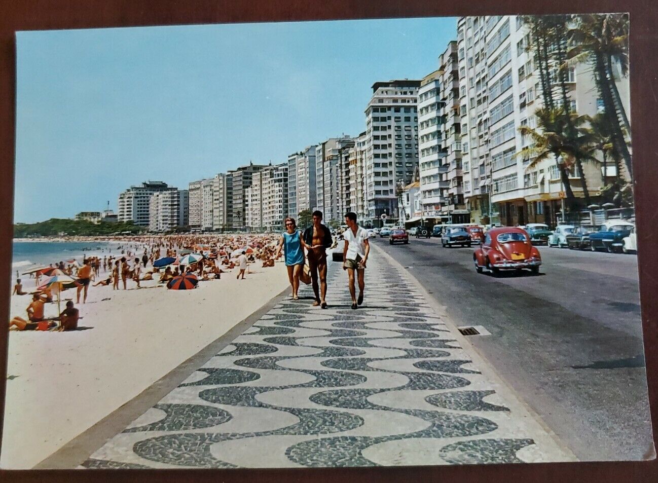 Brasil Turistico Rio de Janeiro Partial View of the Copacabana Postcard