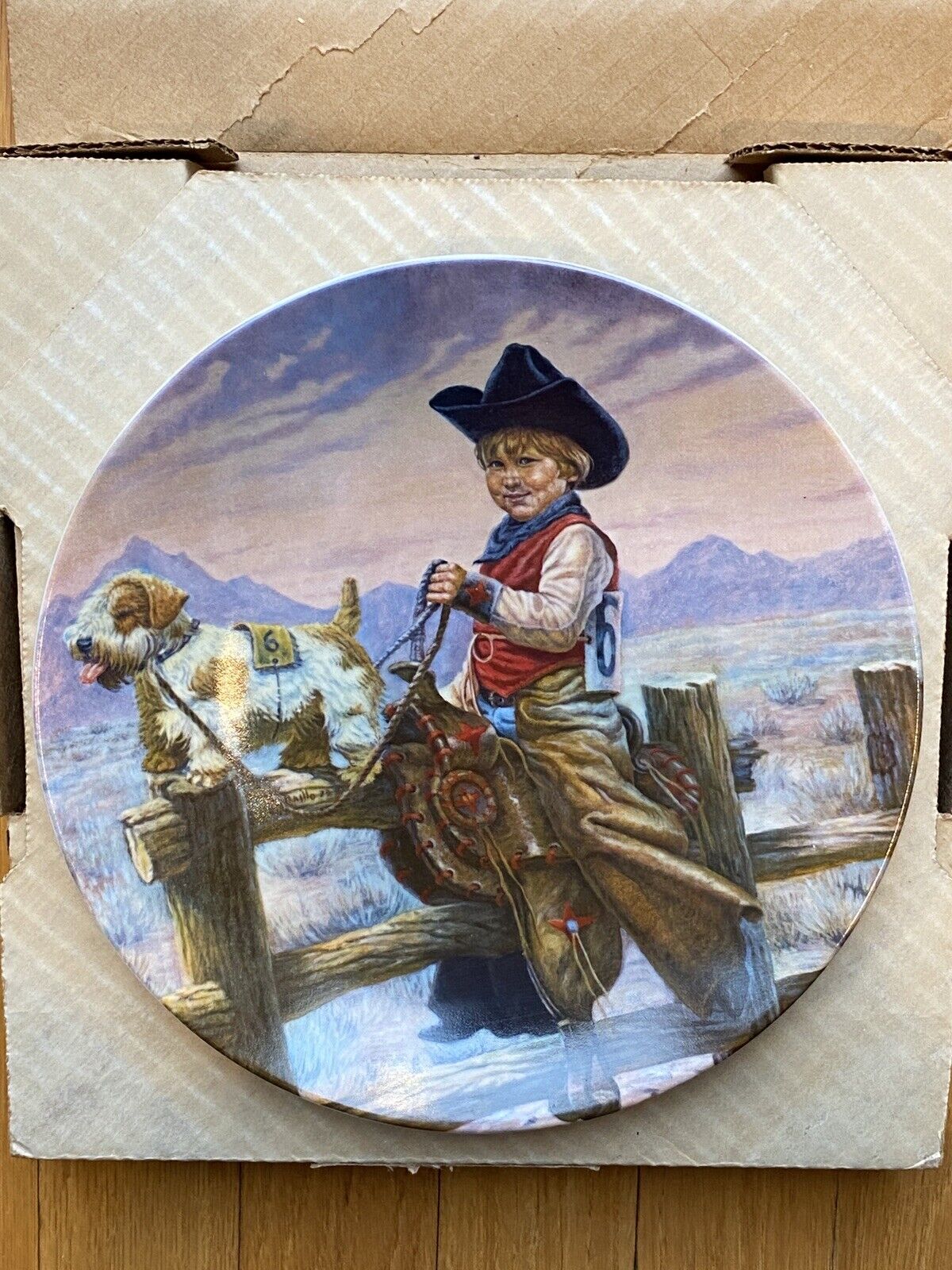 Vintage Rodeo Joe by Gregory Perrilo Decorative Plate Limited Edition 1981