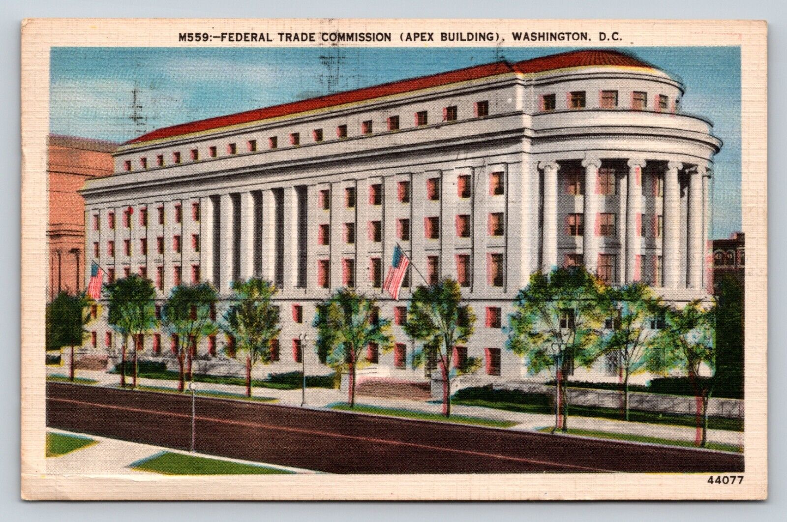 Federal Trade Commission in Washington D. C. Vintage Linen Postcard 1675