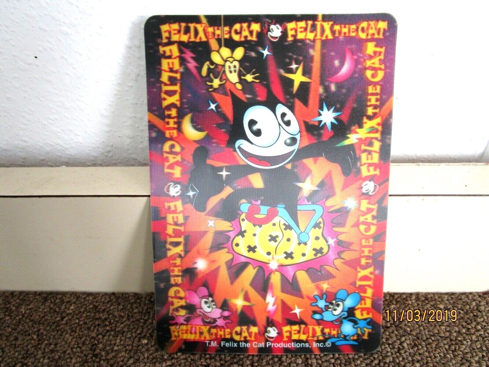 Felix The Cat Hologram 3D Mini  Poster Wendy’s Kids Meal Toy 1996 -A1