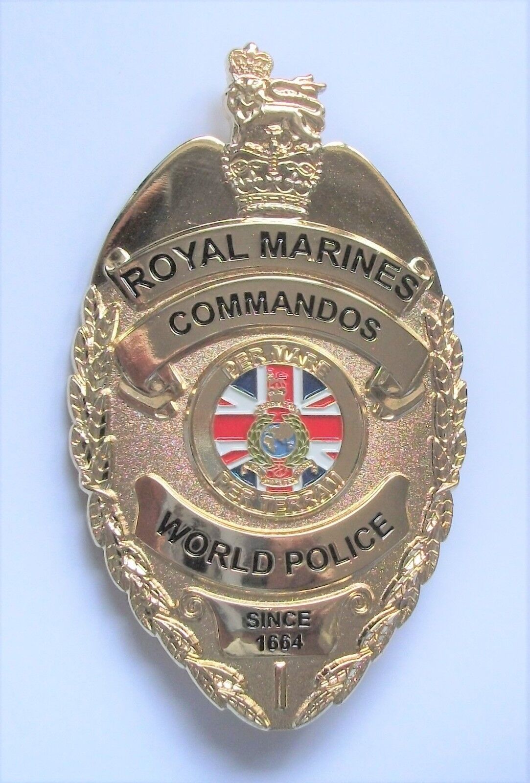 ROYAL MARINES COMMANDOS WORLD POLICE BADGE (SPOOF)
