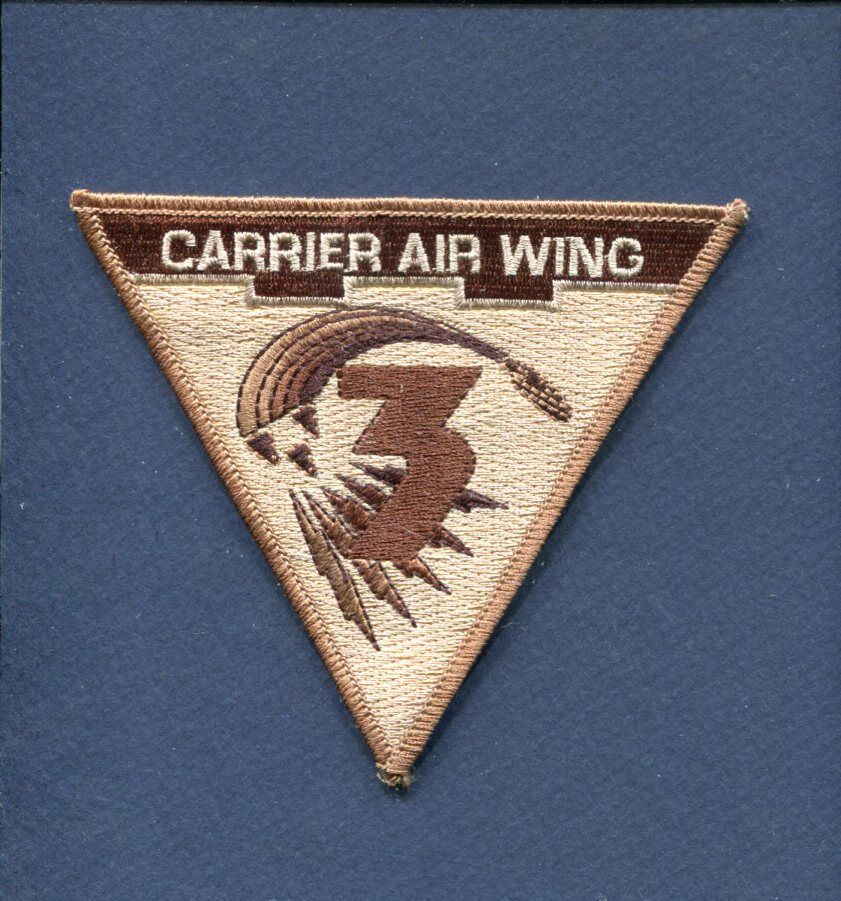 Original Early CVW-3 Carrier Air Wing 3 US NAVY Desert Squadron Jacket Patch