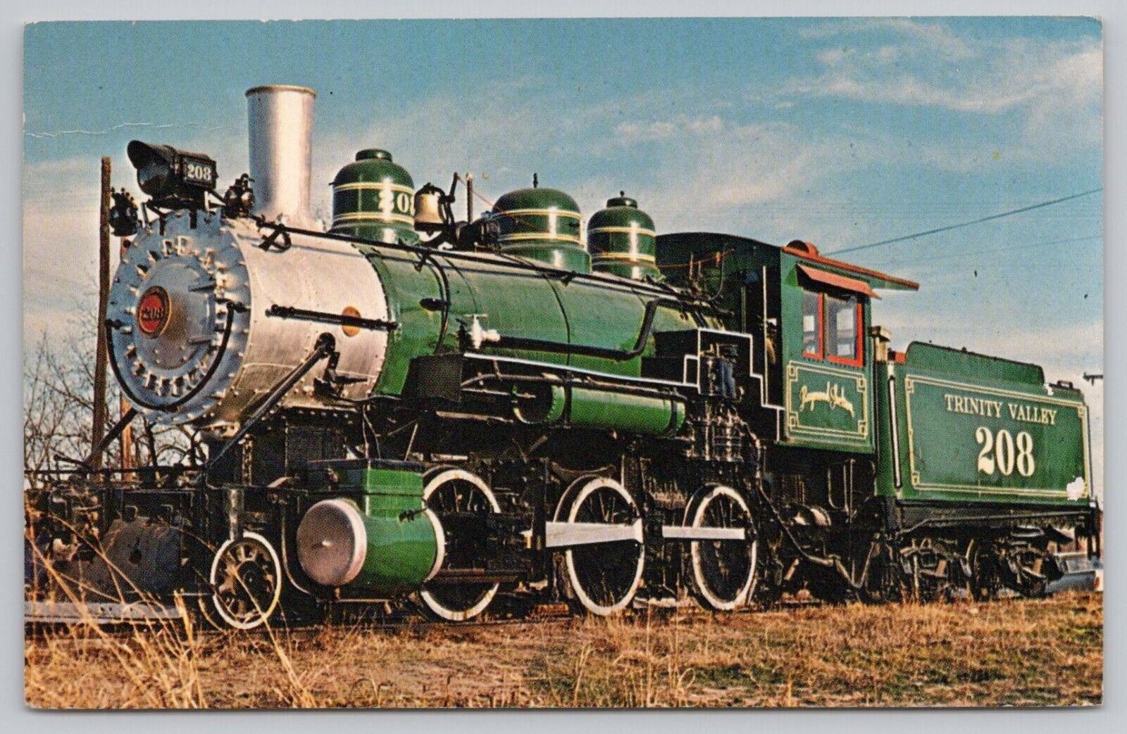 Postcard Baldwin Built Mogul Type (2-6-0) Texas Railroad Museum Weatherford