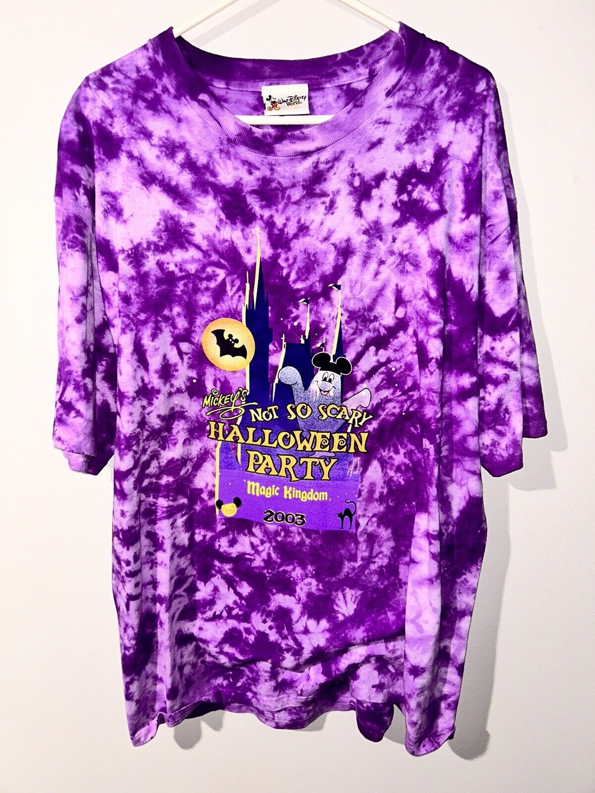 Disney Parks VTG T Shirt Mickey Not So Scary Halloween Party 2003 Tye-Dye LG