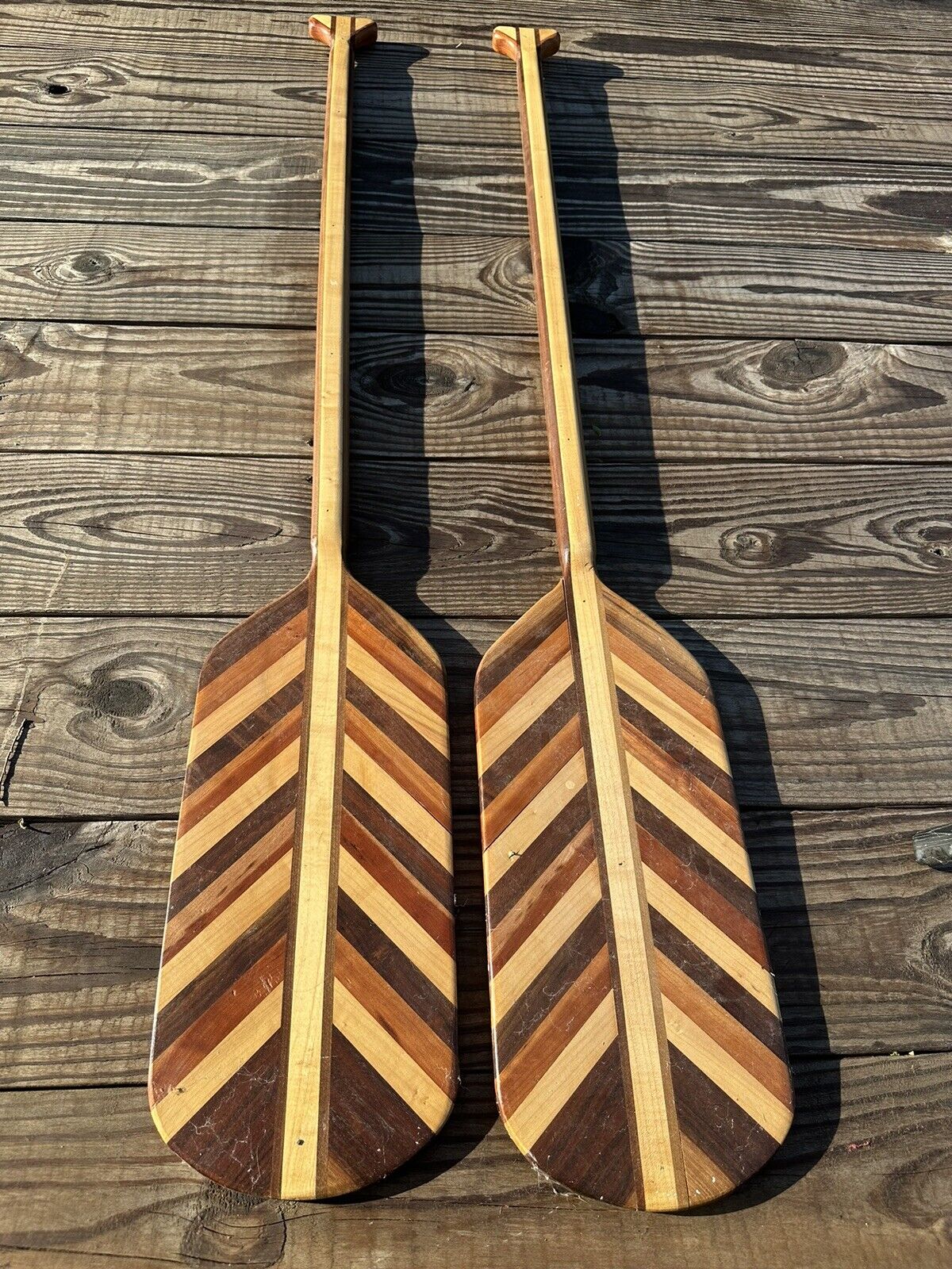 2  Wooden Canoe Paddles 57 Inches Long  Decorative Paddles