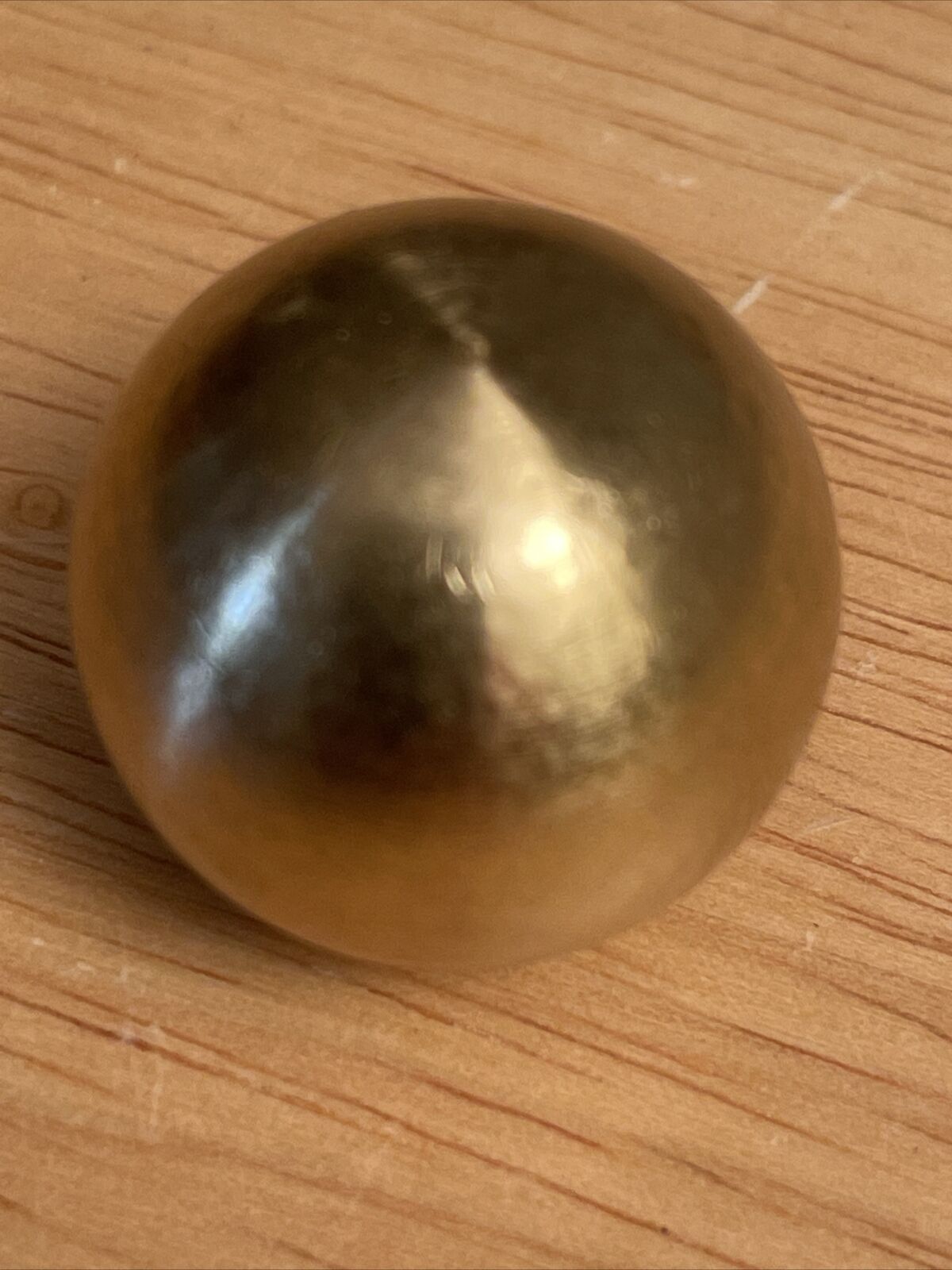 1  1/4 UNFINISHED BRASS BALL WITH 3/8\