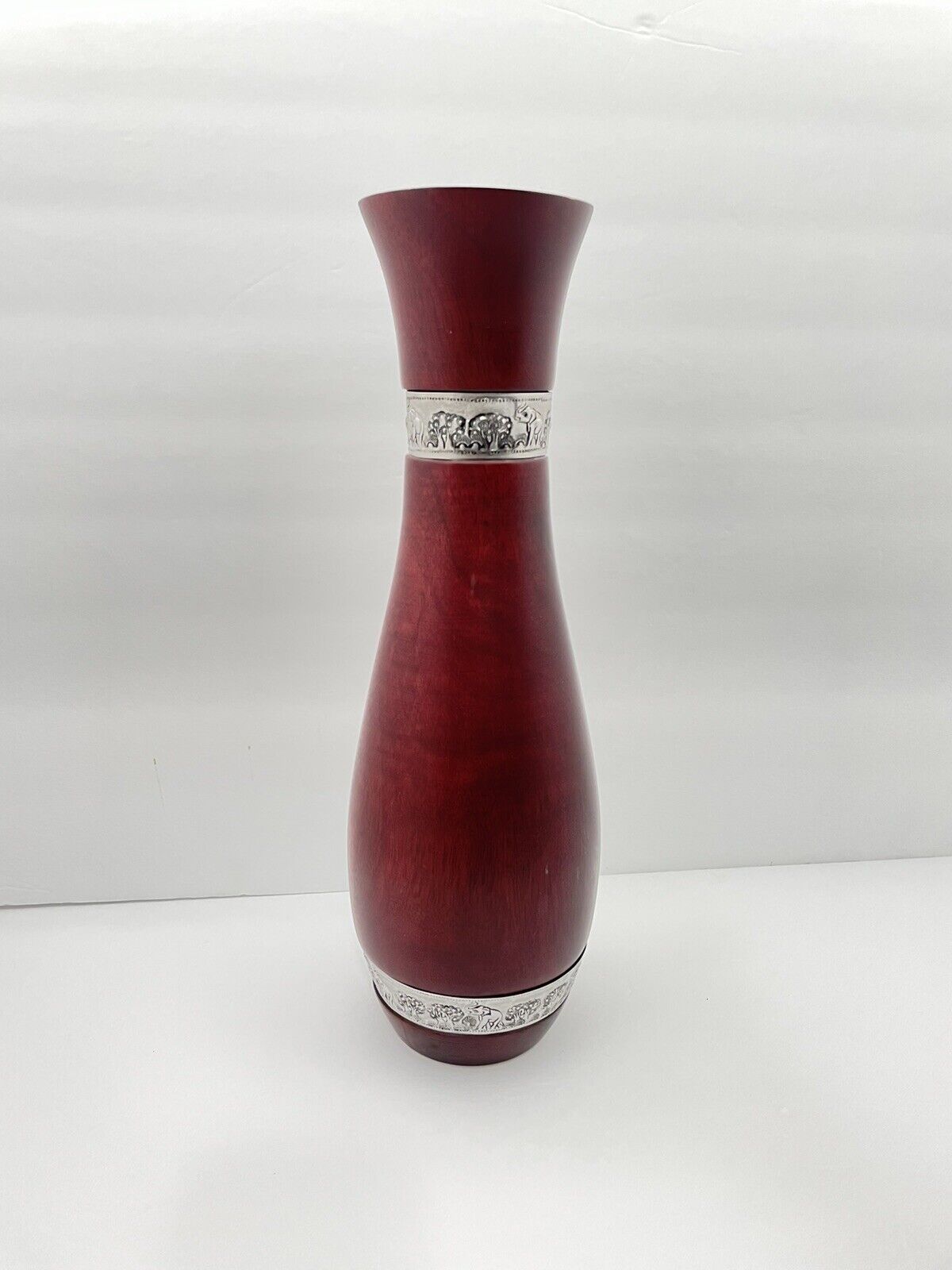 Large Mahogany Decorative Vase 15\
