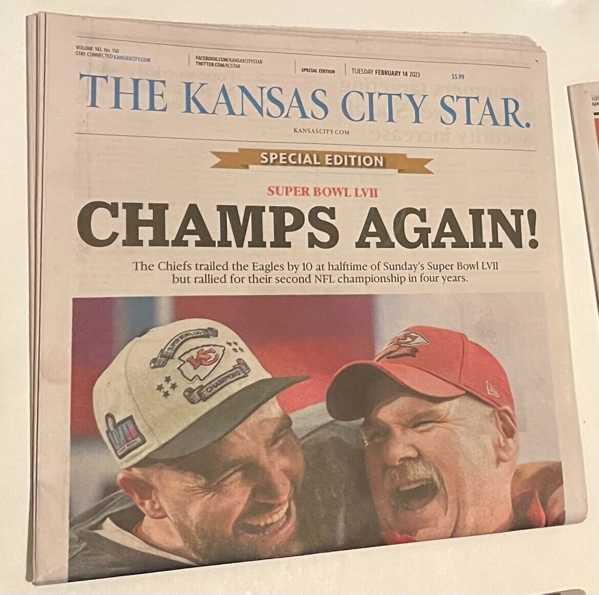 Kansas City Star Newspaper Super Bowl LVII 57 Champs KC Chiefs SPECIAL EDITION