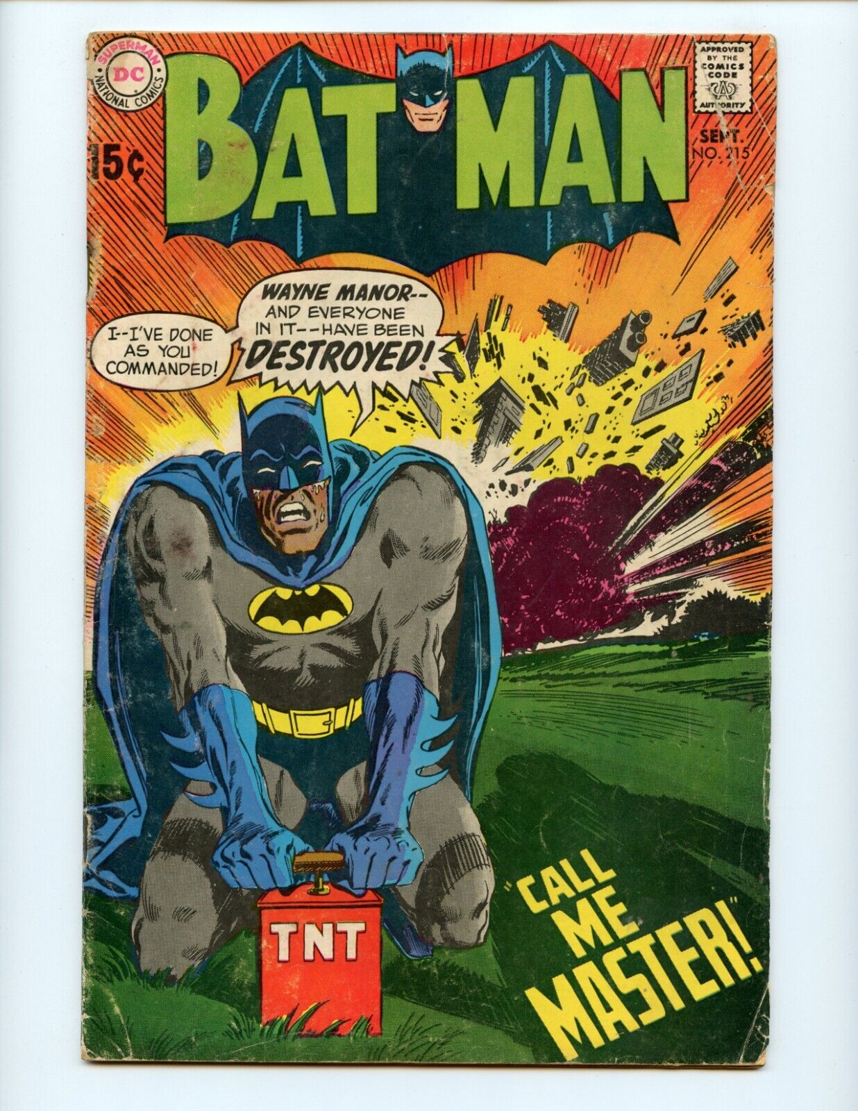 Batman #215 Comic Book 1969 VG+ Irv Novick DC Frank Robbins TNT Cover