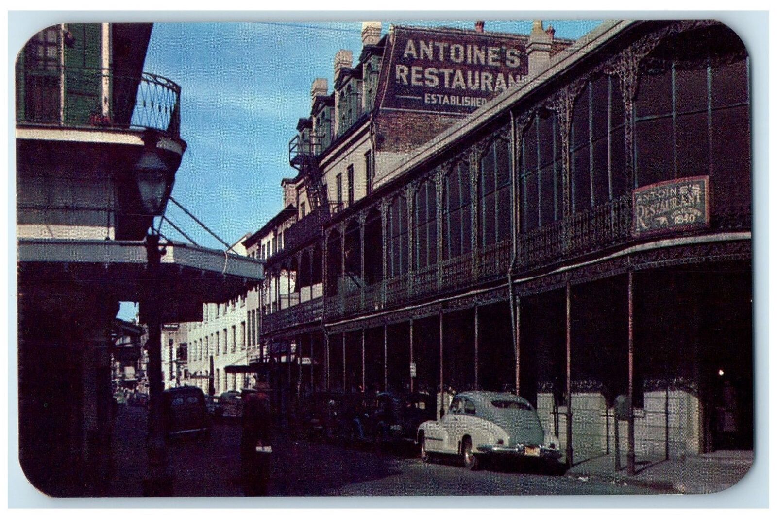 c1960's Antoine's Restaurant Roadside New Orleans Louisiana LA Unposted Postcard