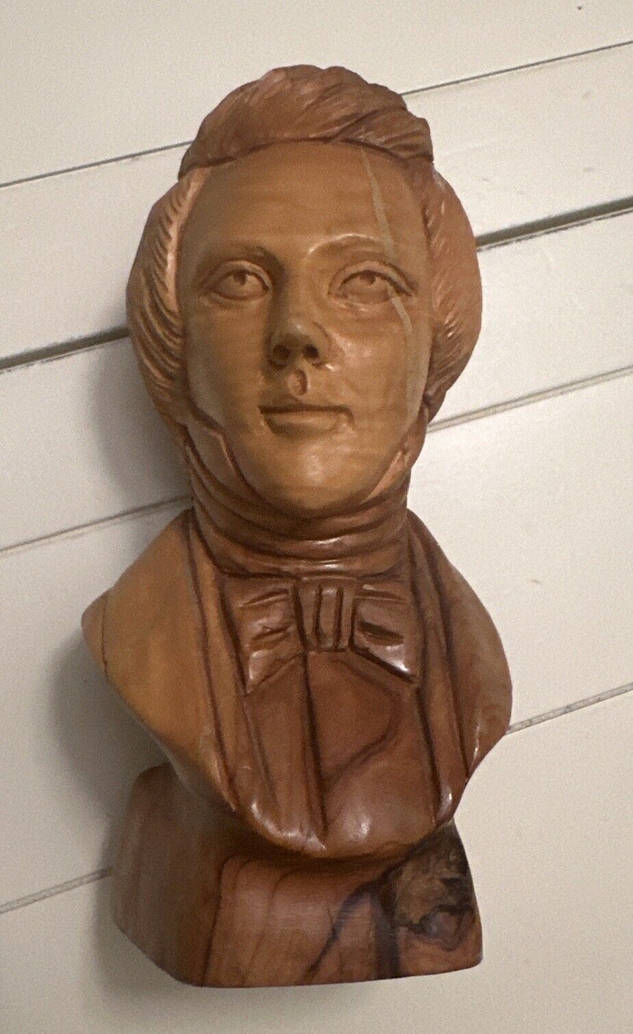 RARE Joseph Smith Olive Wood Artistic Hand Carved Figure Mormon Christian