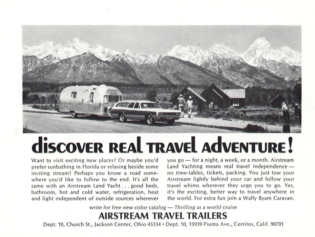 1971 Airstream Travel Trailers: Station Wagon Vintage Print Ad
