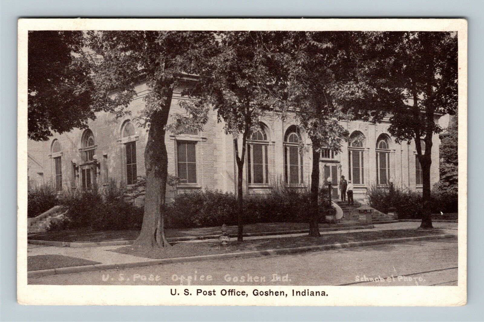 Goshen IN-Indiana, U.S. Post Office Building, Gentlemen Vintage Postcard