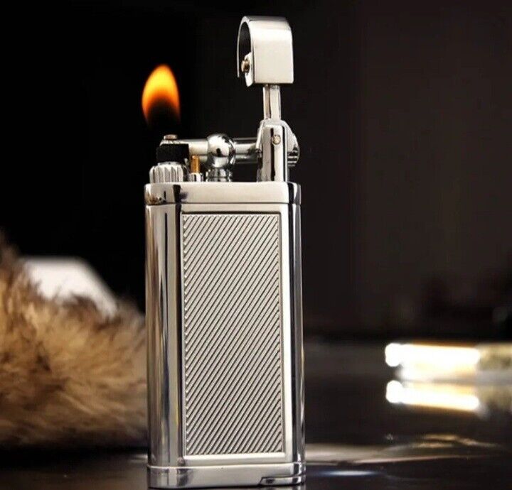 Zinc Alloy Cigar Lighter with Tobacco Pipe Tamper Butane Oblique Easy Ignition