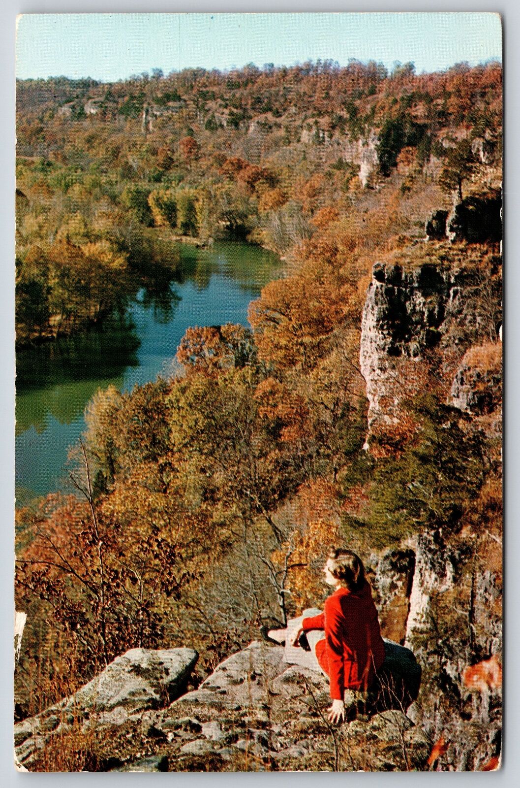 Waynesville Missouri~View Of Gasconade River From Portuguese Point~Vintage PC