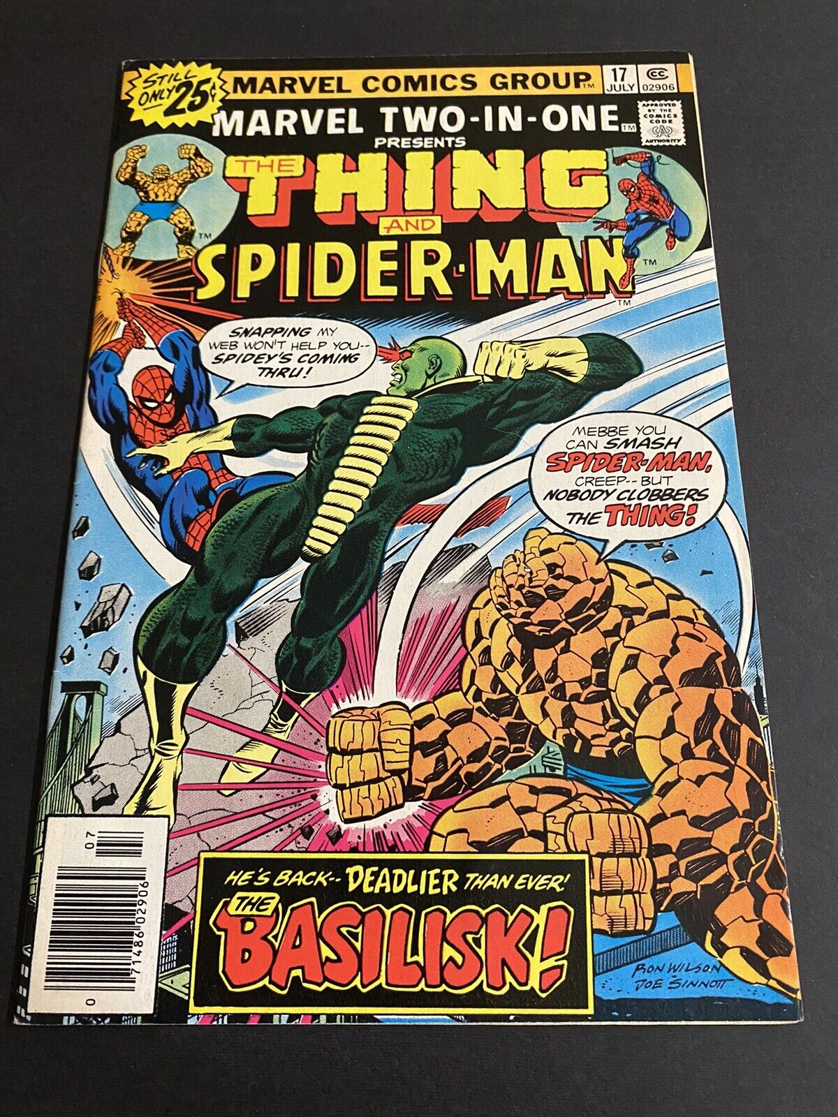 Marvel Two-In-One 17, Bronze Age Spider-Man appearance. VF/NM 1974