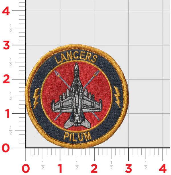NAVY VAQ-131 LANCERS FRIDAY PILUM EMBROIDERED HOOK & LOOP  PATCH