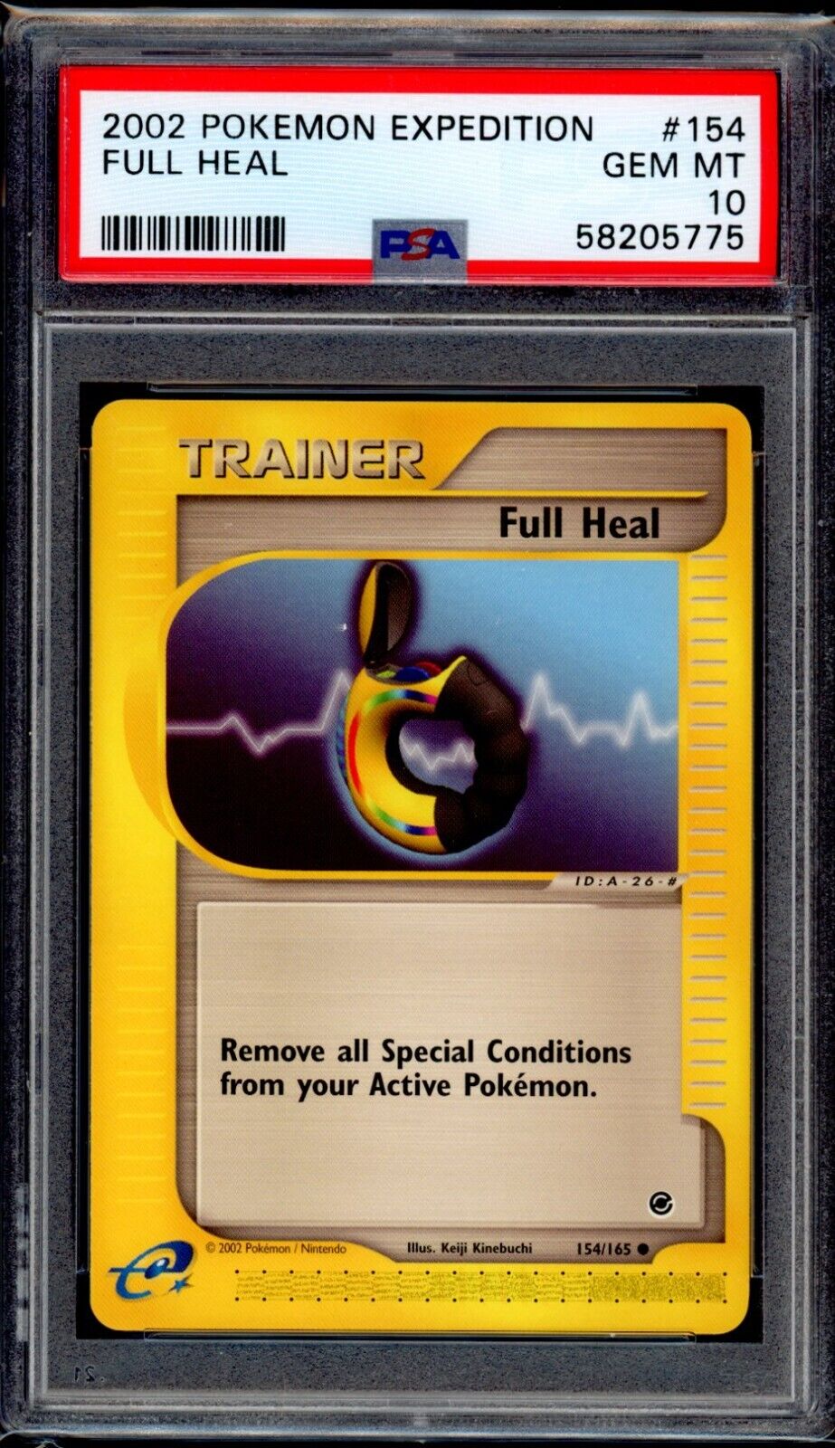 PSA 10 Full Heal 2002 Pokemon Card 154/165 Expedition