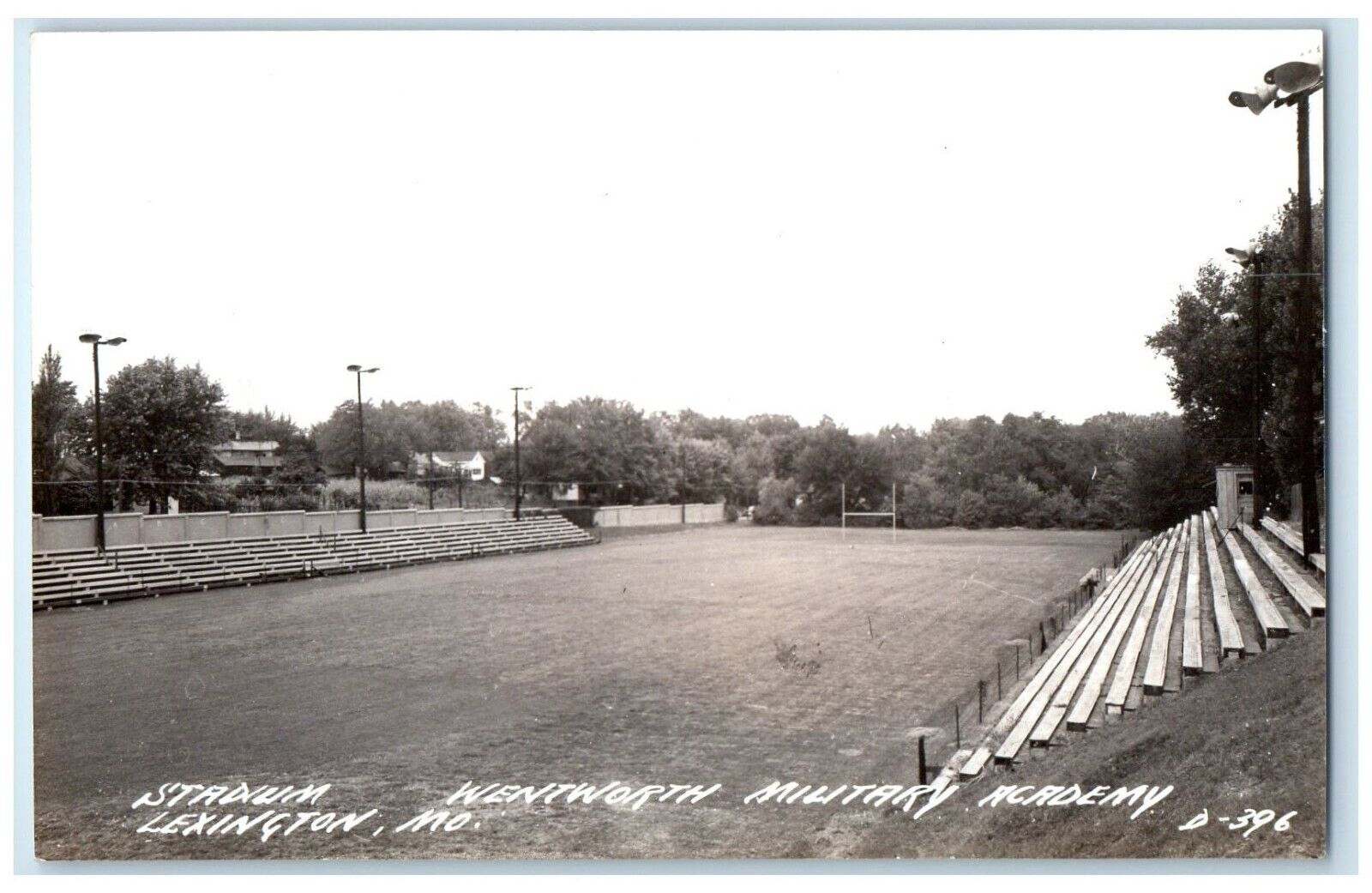 c1940\'s Stadium Wentworth Military Academy Lexington MO RPPC Photo Postcard