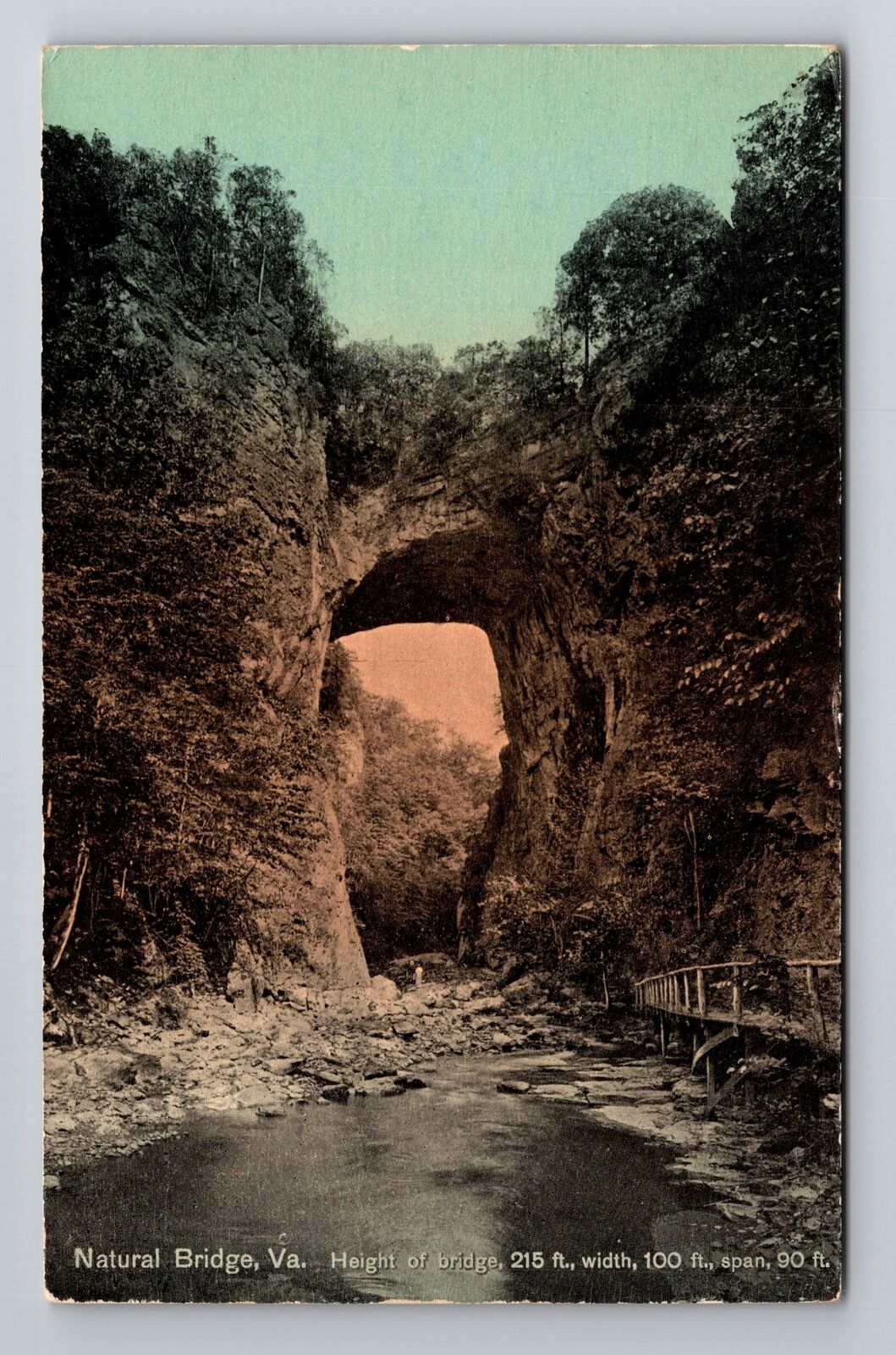 Natural Bridge VA-Virginia, Scenic View, Antique, Vintage Postcard