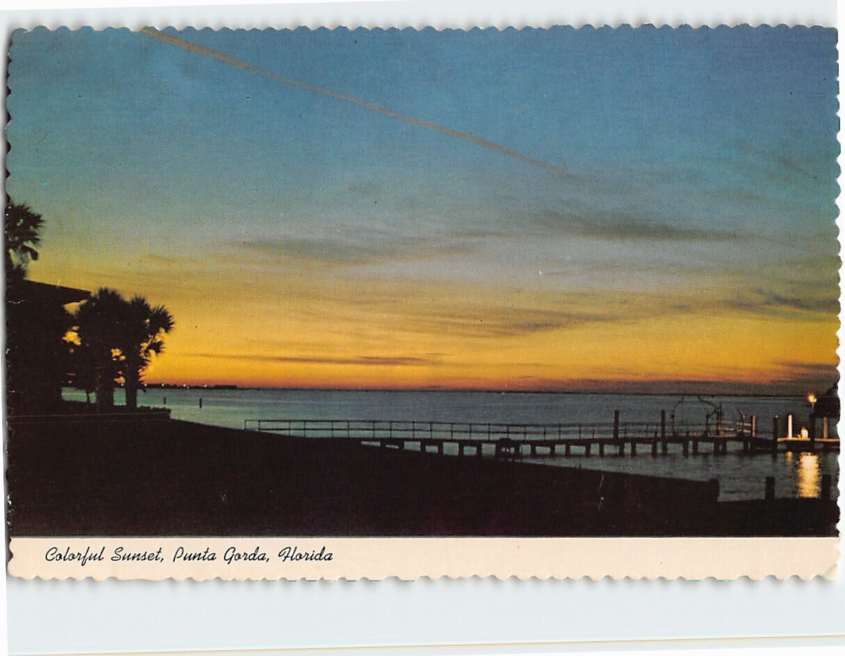Postcard Colorful Sunset, Punta Gorda, Florida