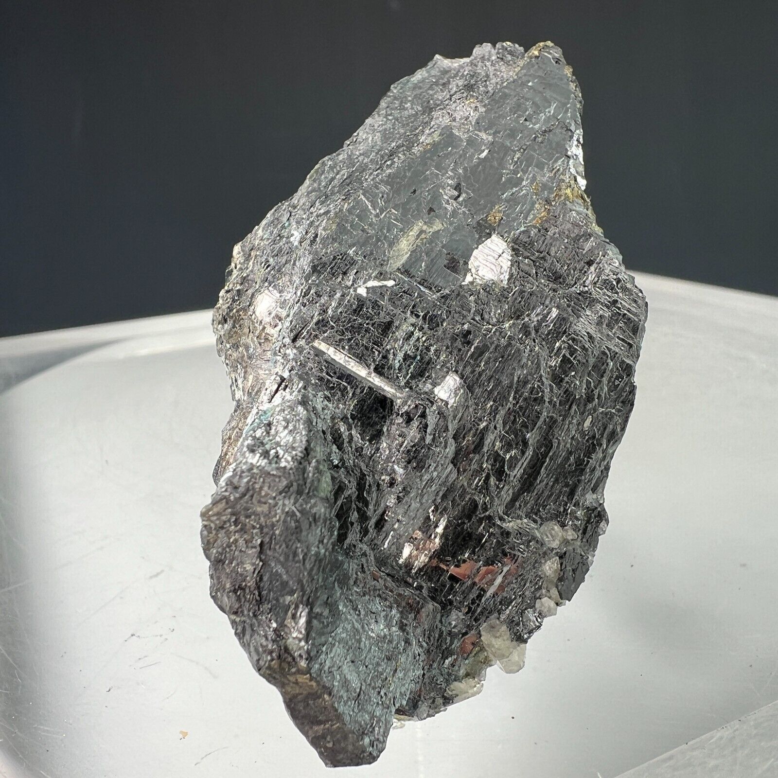 Large Solid Bismuthinite Specimen: Tazna Mine, Potosí, Bolivia- Rare