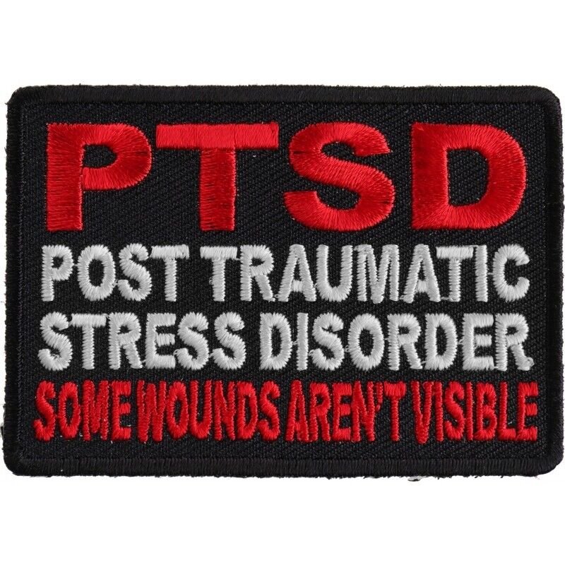 Embroidered Patch (Iron-On), PTSD - Some Wounds Are Not Visible, 3\