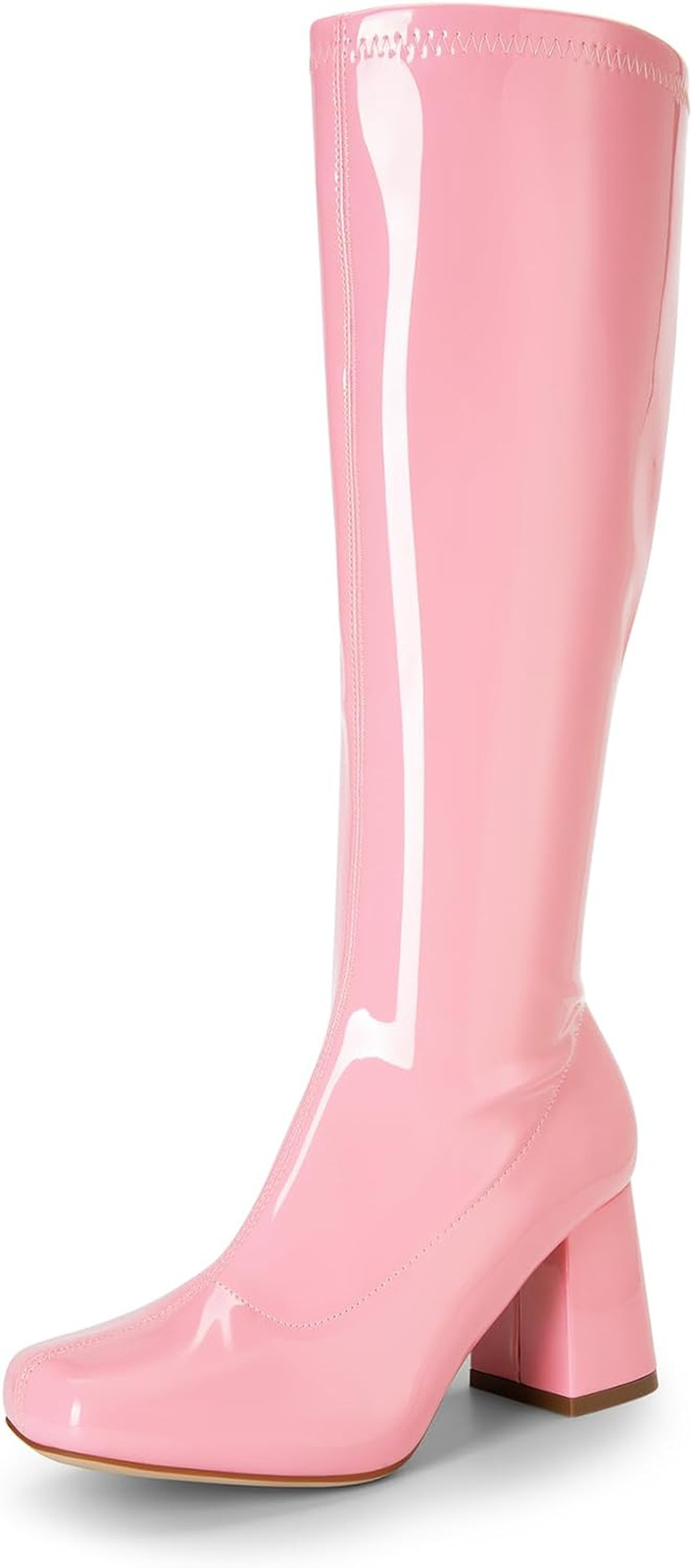 Women\'S Gogo Boots, Square Toe Chunky Knee High Boots for Women
