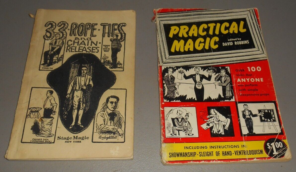 Vintage Practical Magic by David Robbins 1953 + 33 Rope Ties and Chain Releases
