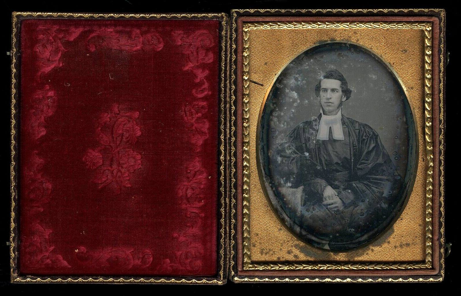 Rare Antique 1800s Photo of a Young Priest Daguerreotype Catholic Church