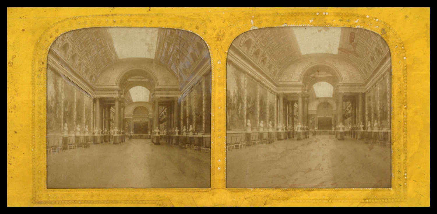 Palace of Versailles, Galerie des Batailles, ca.1860, day/night stereo (French 