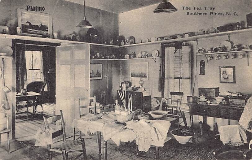 Postcard NC: The Tea Tray, Southern Pines, North Carolina, 1930\'s, Albertype