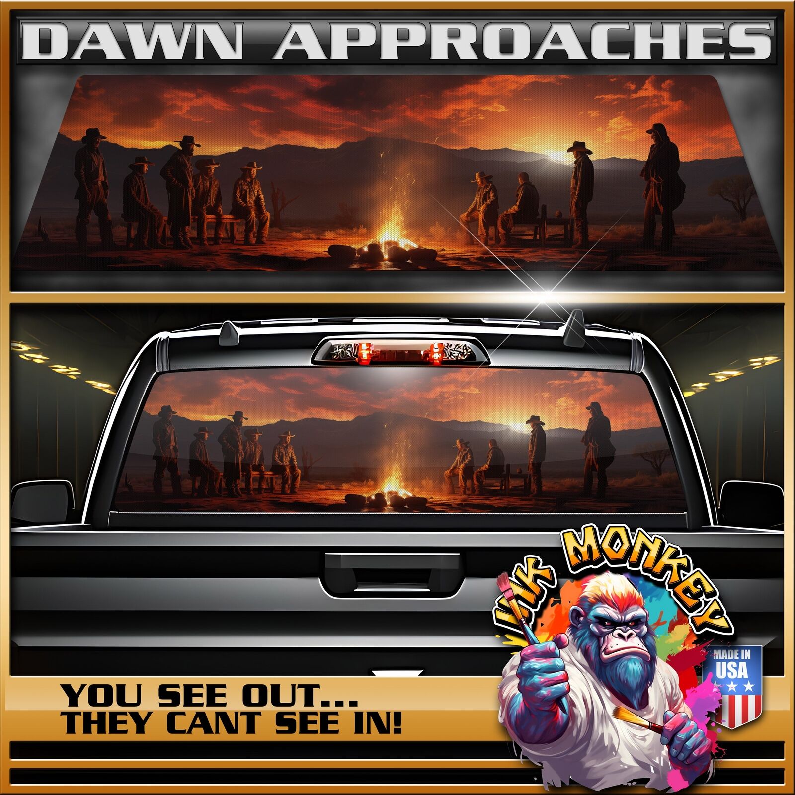 Dawn Approaches - Truck Back Window Graphics - Customizable