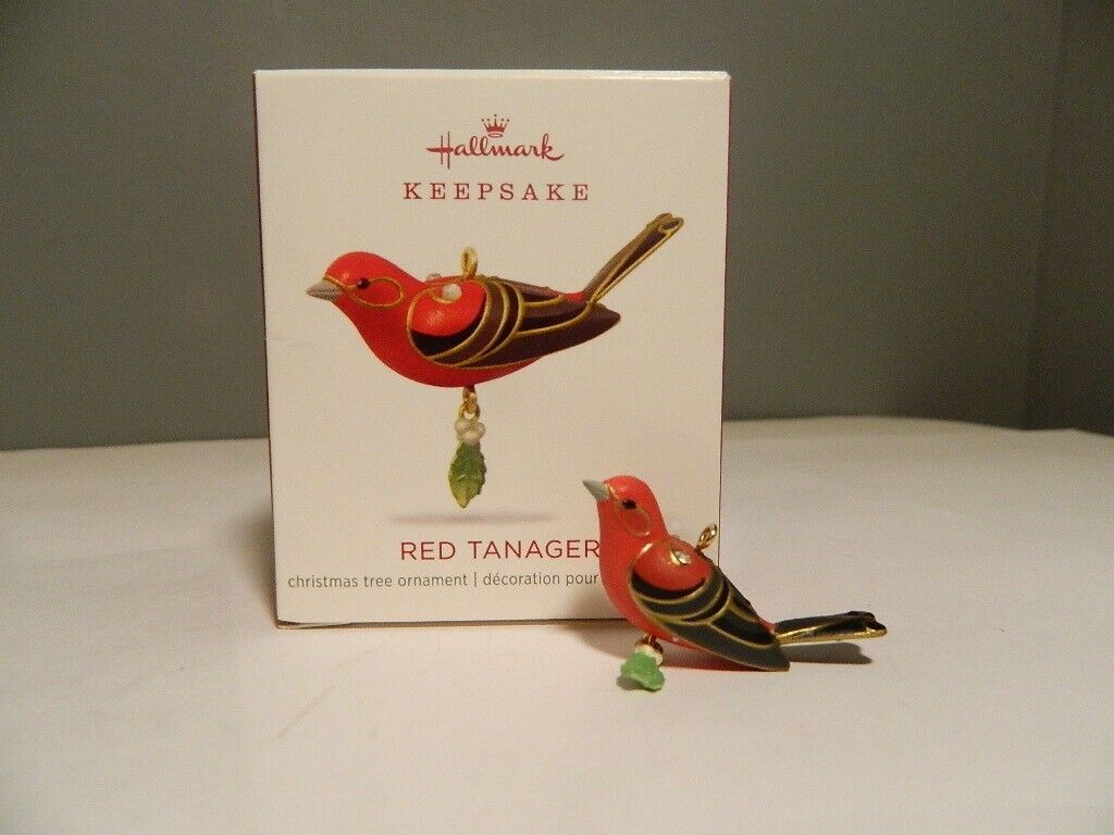 RED TANAGER MINIATURE  2018 Hallmark Keepsake Ornament