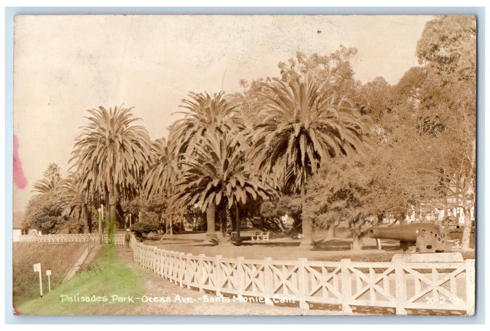 1953 Palisades Park Ocean Ave. Santa Monica California CA RPPC Photo Postcard