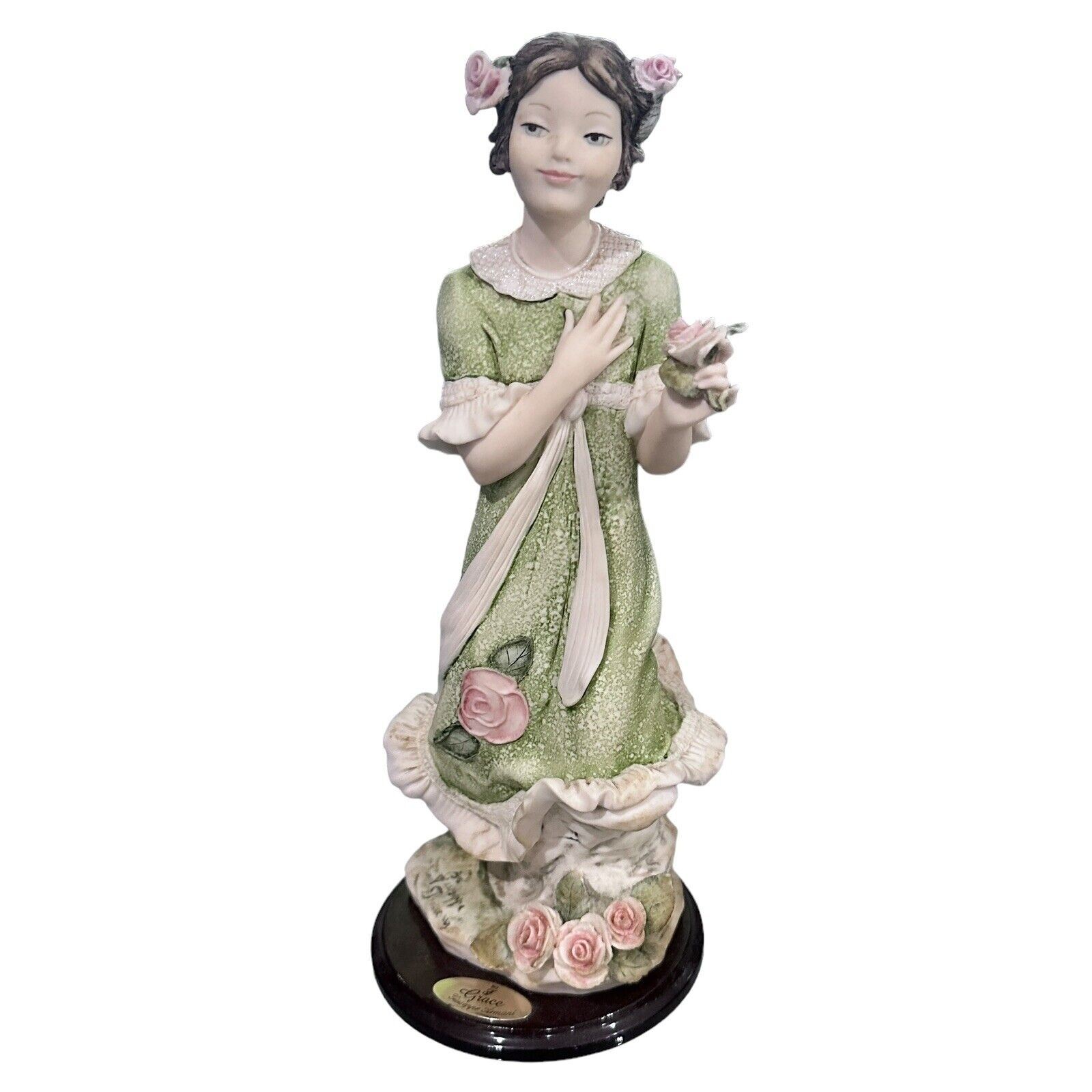 Giuseppe Armani Florence Sculture D\'arte Figurine Grace Girl Roses 1427C Italy