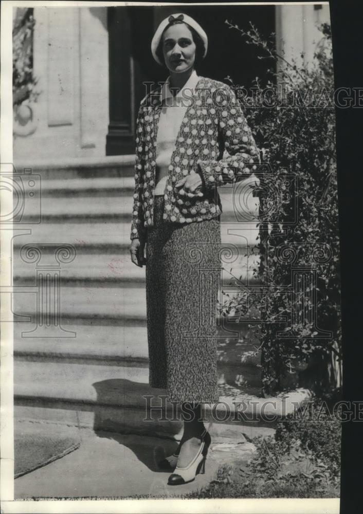 1935 Press Photo Mrs John P Weyerhaeuser Mother of Kidnapped Tacoma Boy