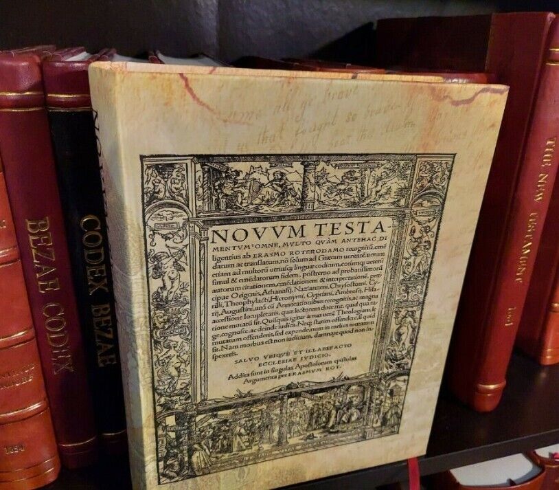 1519 Erasmus Greek Latin New Testament Watchtower Research hardbound Bible
