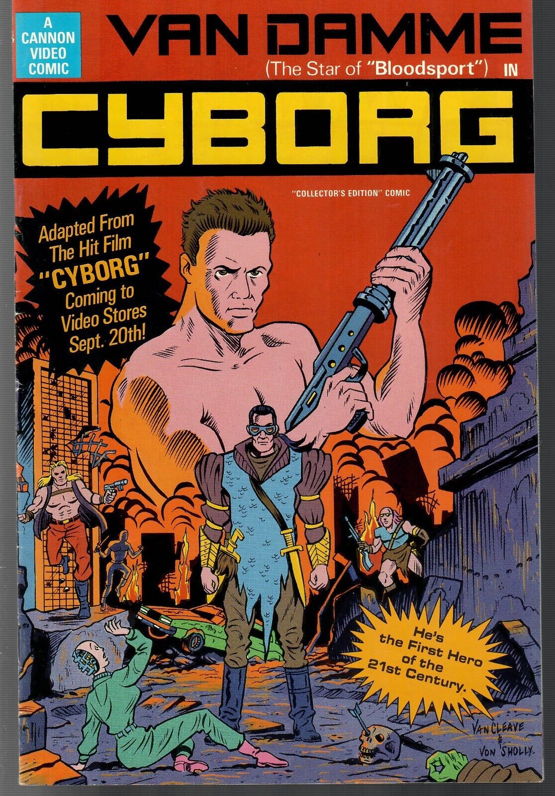 Cyborg, The Comic Book #1 (1989) Collector’s Edition, Jean Claude Van Damme VG