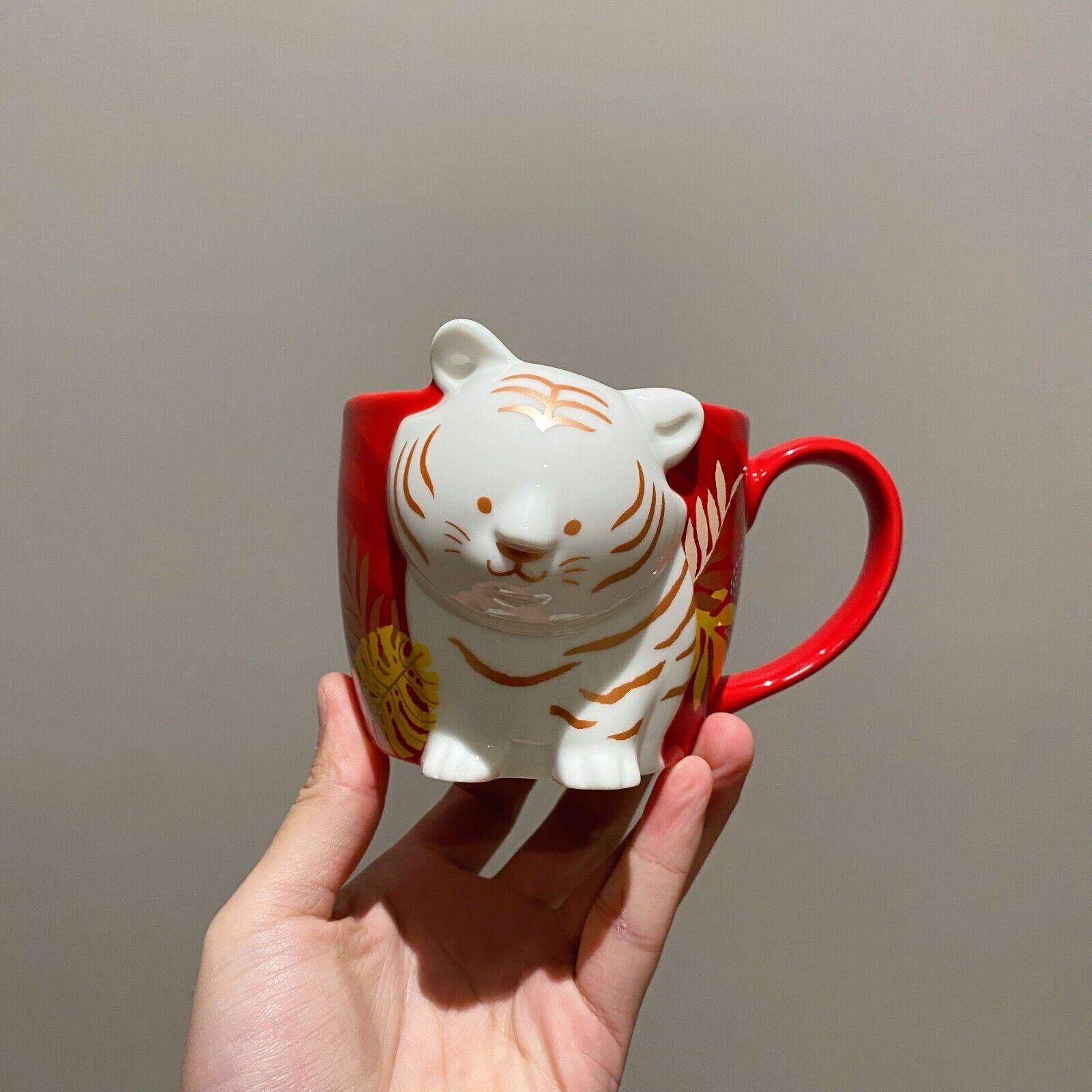 New 2022 Starbucks China Year Of The Tiger 3oz/12oz White Tiger Ceramic Mug