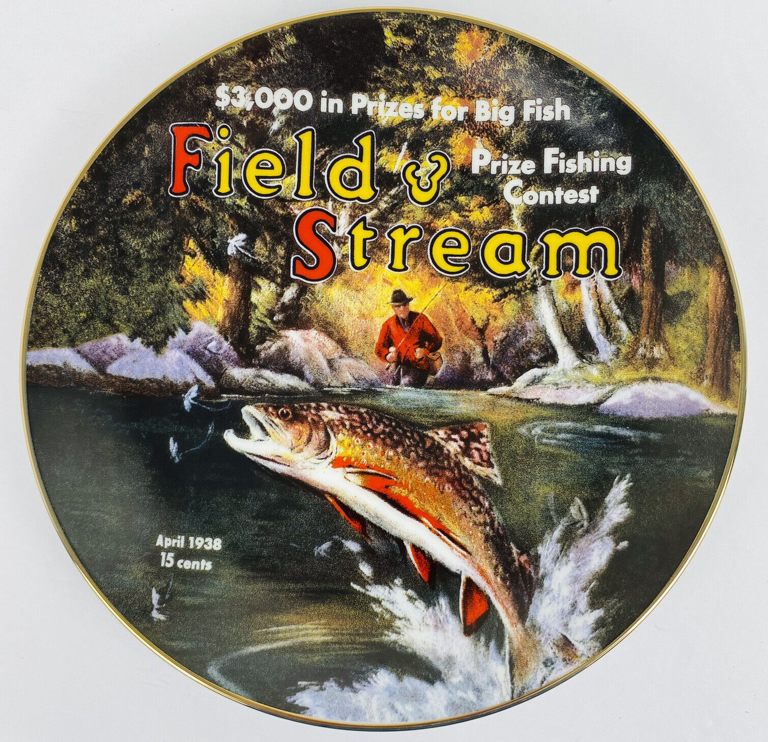 Field & Stream Cover Hadley Collection Decorative Plate 388A Fishing Contest 