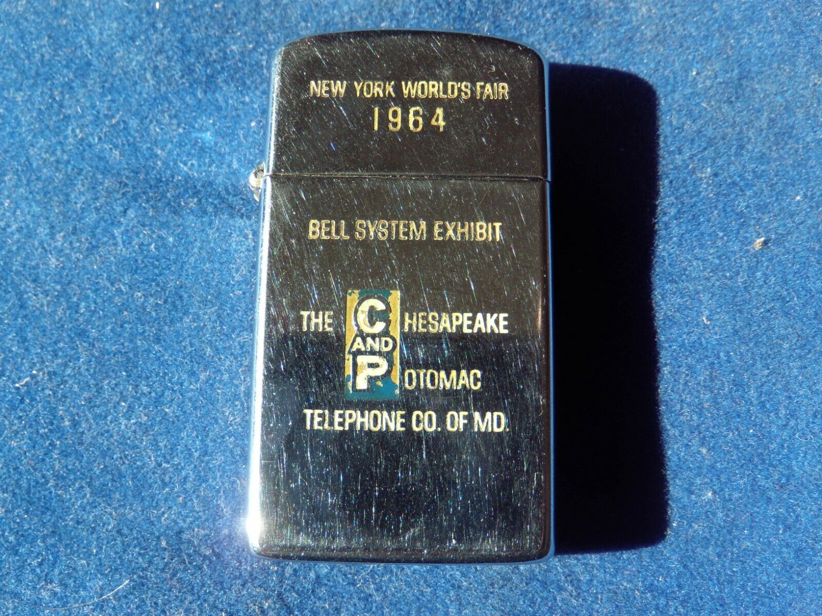 1964 New York World's Fair Zippo Lighter Bell System C&P Telephone Co. of MD