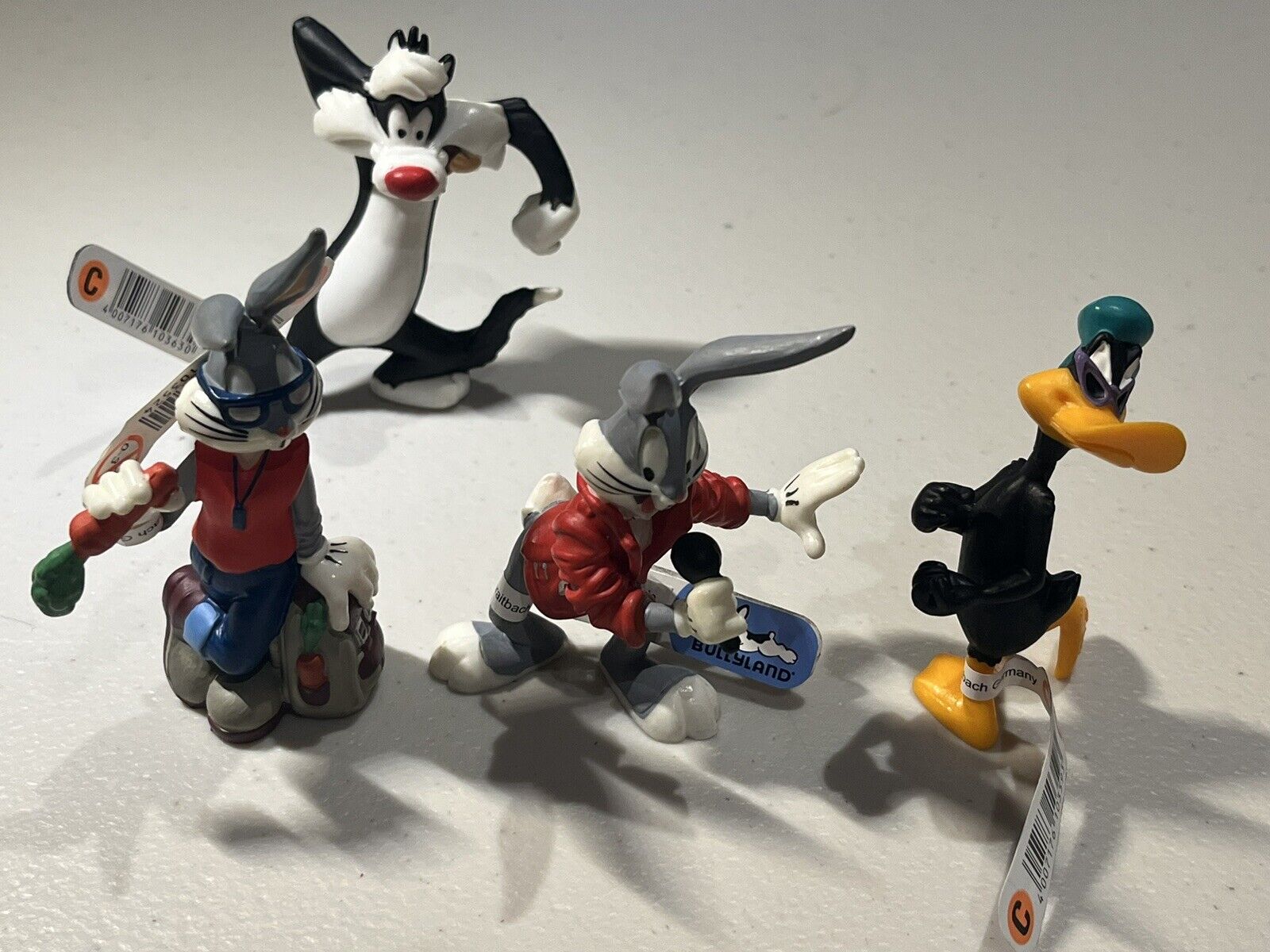 Rare Bulk Lot 4x Vintage Warner Bros. Bullyland Bugs Bunny Daffy Duck Sylvester