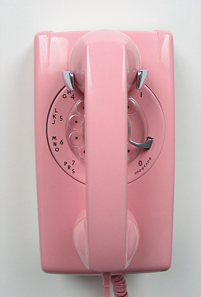 Pink Western Electric 554 Wall Telephone - Full Restoration