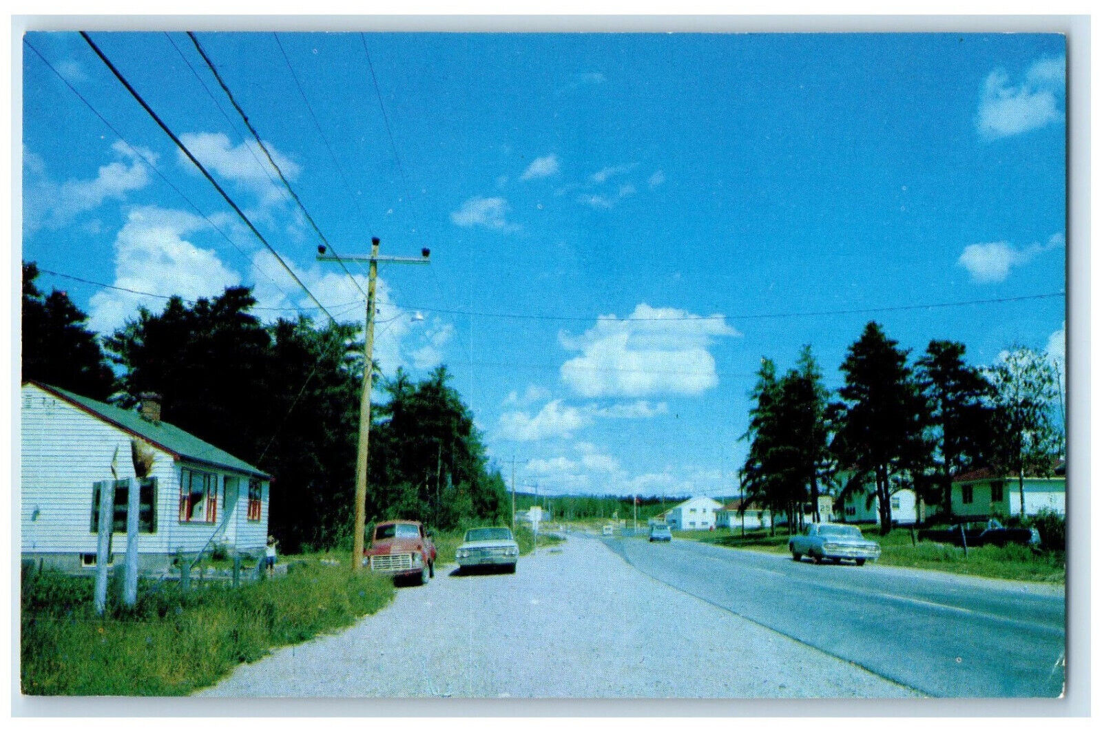 c1960's Trans-Canada Highway White River Ontario Canada Unposted Postcard