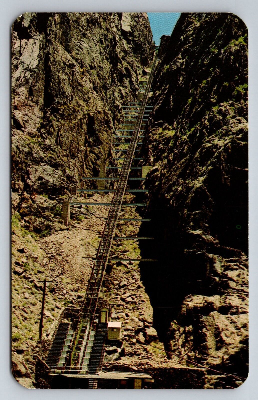 Incline At The Royal Gorge Canon City Colorado Vintage Unposted Postcard