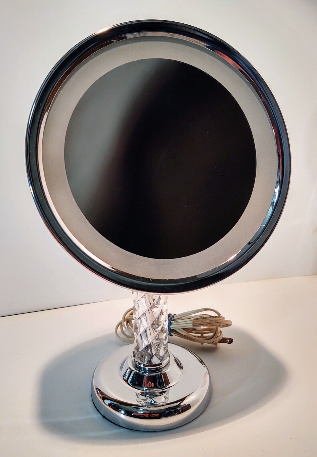 Jerdon Products Magnifying Adjustable Pedestal Mirror Chrome Finish 