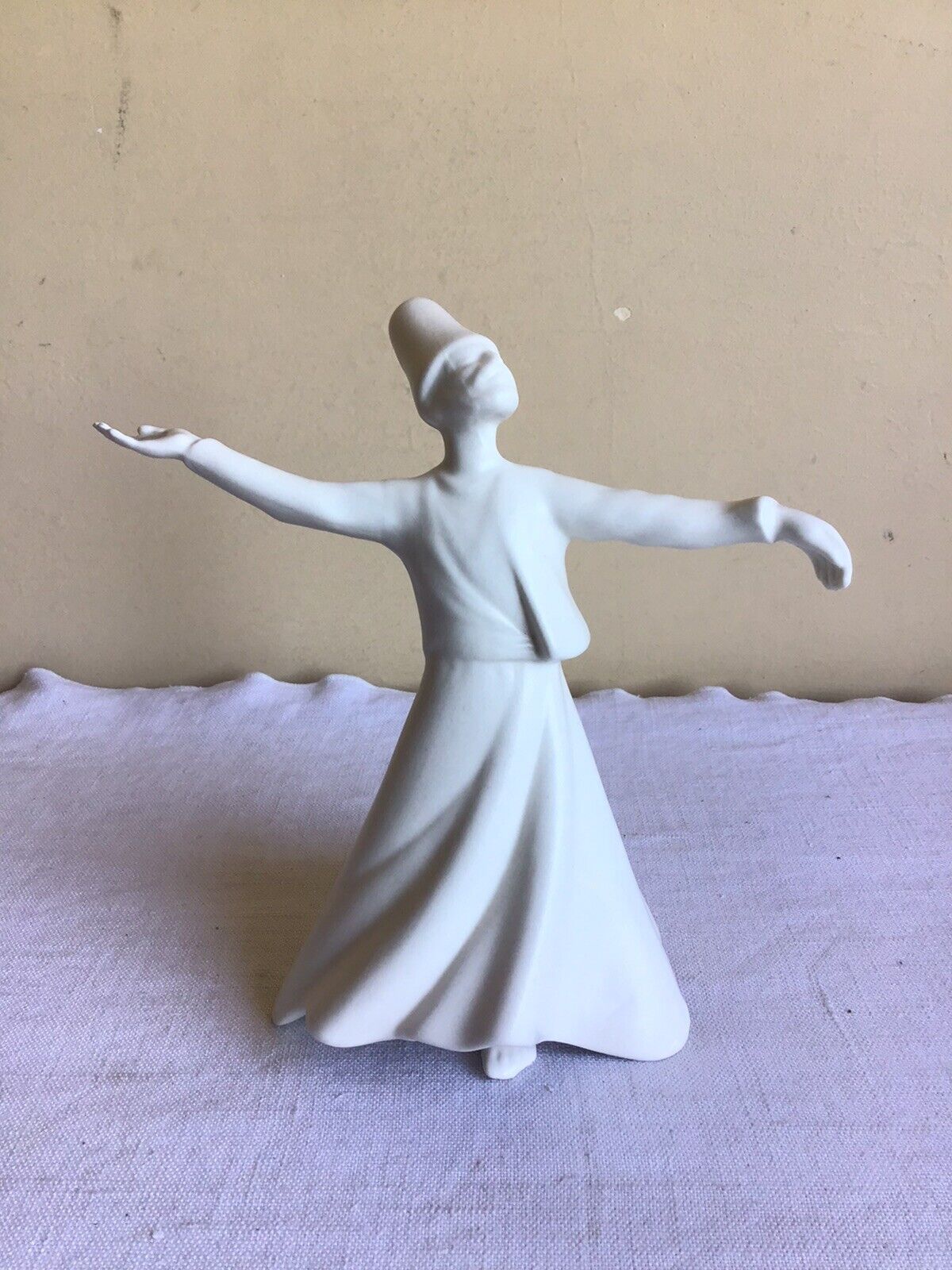 Vintage Dervish Whirling Turkish Sufi Dancer White Porcelain Figurine 7\